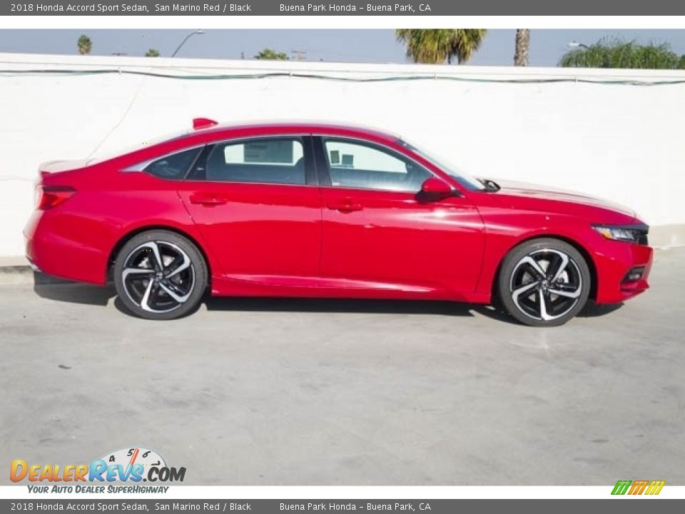 2018 Honda Accord Sport Sedan San Marino Red / Black Photo #5