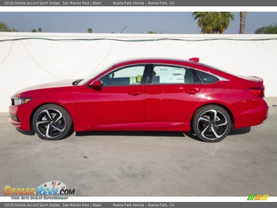 2018 Honda Accord Sport Sedan San Marino Red / Black Photo #9