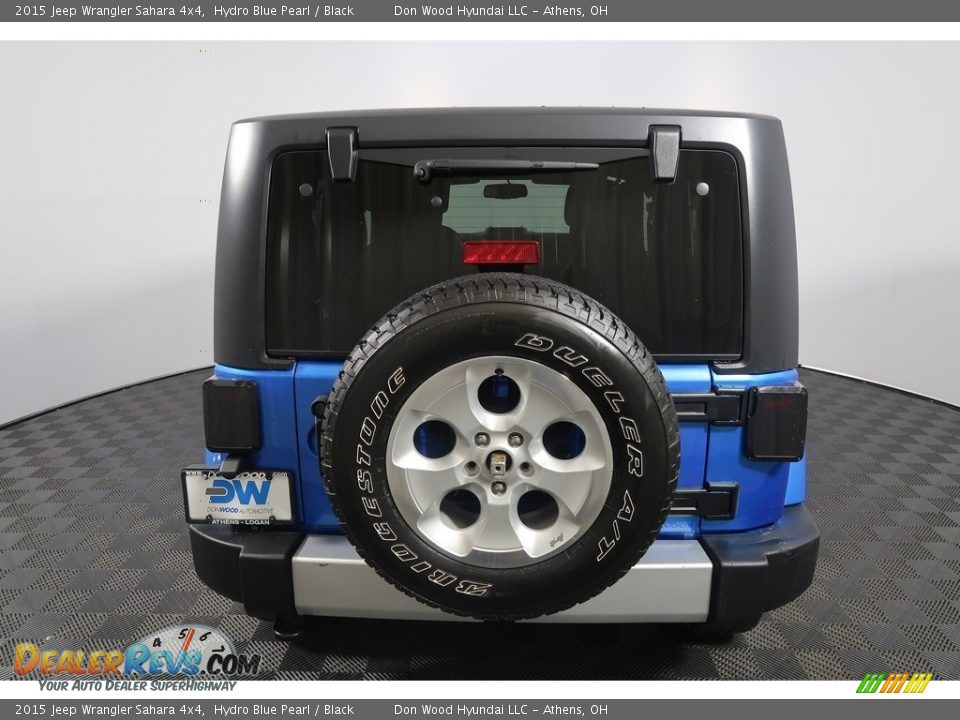 2015 Jeep Wrangler Sahara 4x4 Hydro Blue Pearl / Black Photo #12