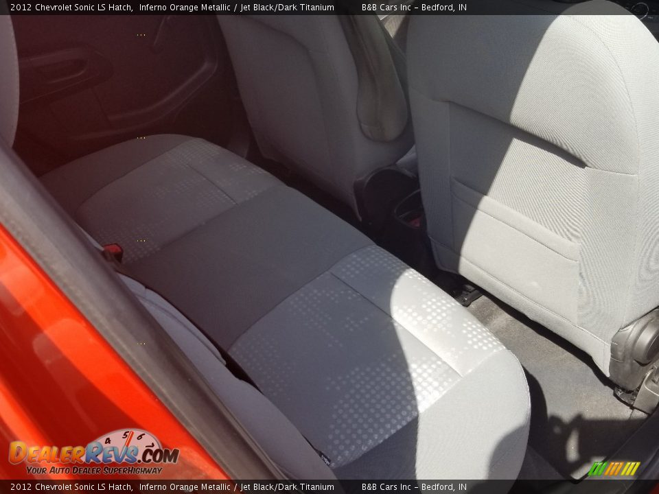 2012 Chevrolet Sonic LS Hatch Inferno Orange Metallic / Jet Black/Dark Titanium Photo #17