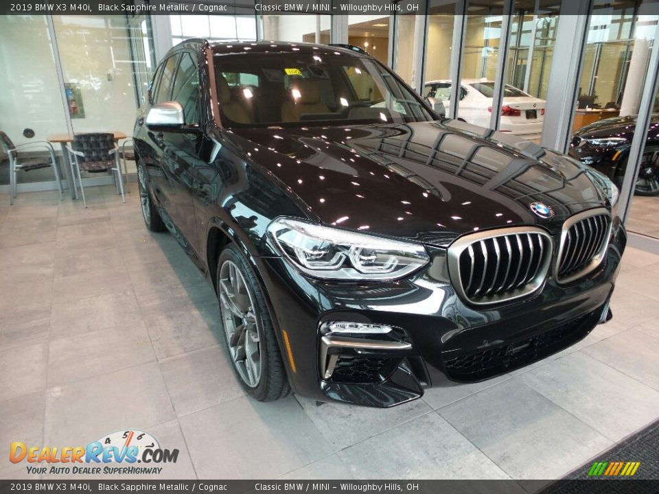 2019 BMW X3 M40i Black Sapphire Metallic / Cognac Photo #1