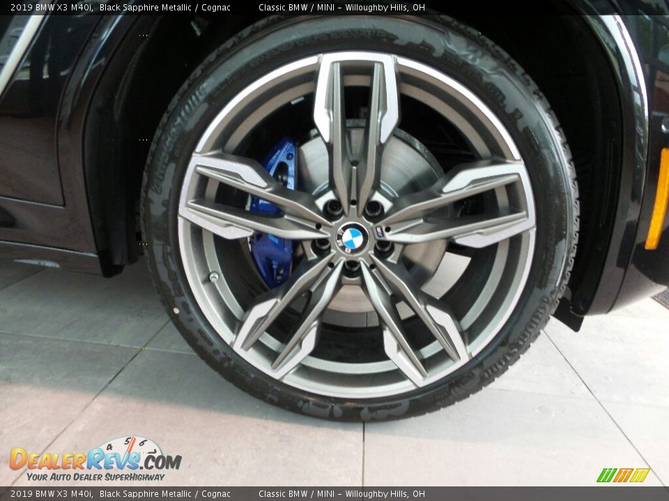 2019 BMW X3 M40i Black Sapphire Metallic / Cognac Photo #5
