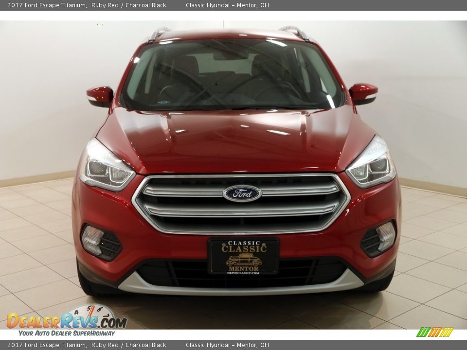 2017 Ford Escape Titanium Ruby Red / Charcoal Black Photo #2