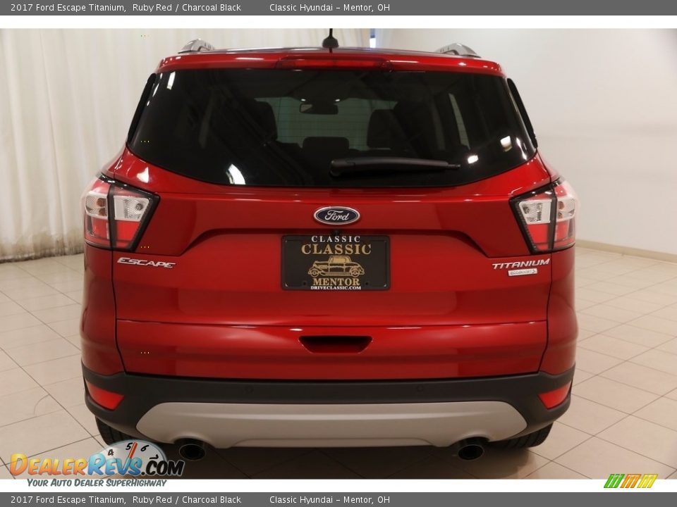 2017 Ford Escape Titanium Ruby Red / Charcoal Black Photo #17