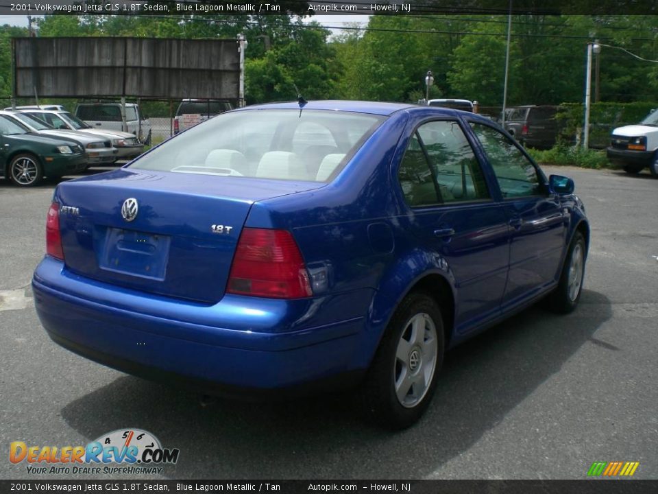 2001 Volkswagen Jetta GLS 1.8T Sedan Blue Lagoon Metallic / Tan Photo #7