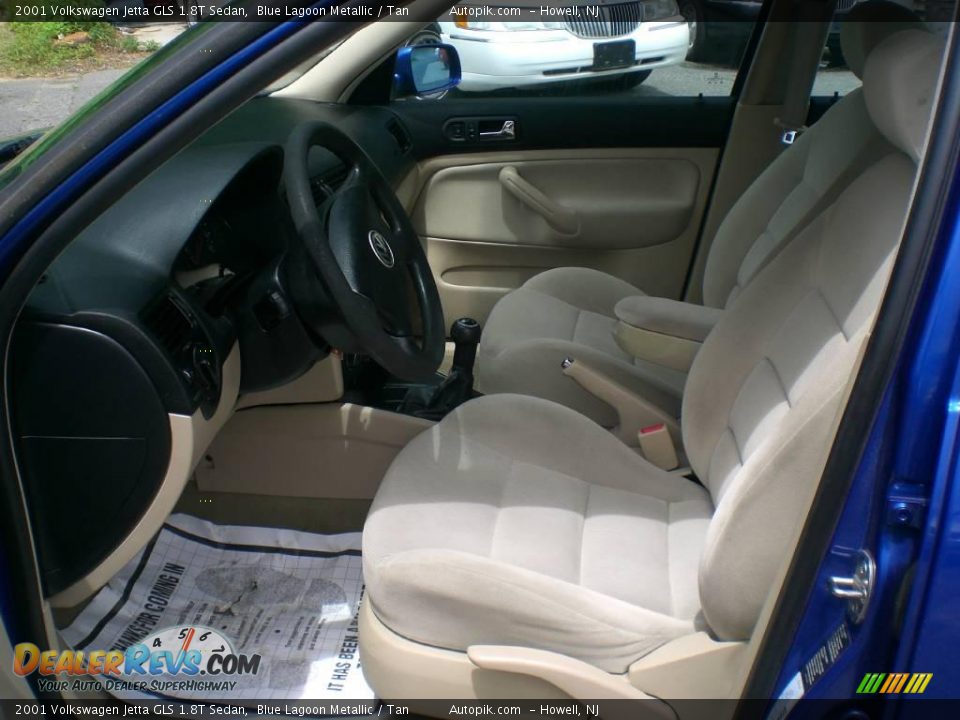 2001 Volkswagen Jetta GLS 1.8T Sedan Blue Lagoon Metallic / Tan Photo #9