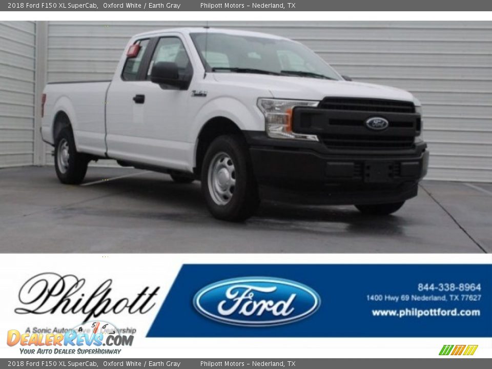 2018 Ford F150 XL SuperCab Oxford White / Earth Gray Photo #1