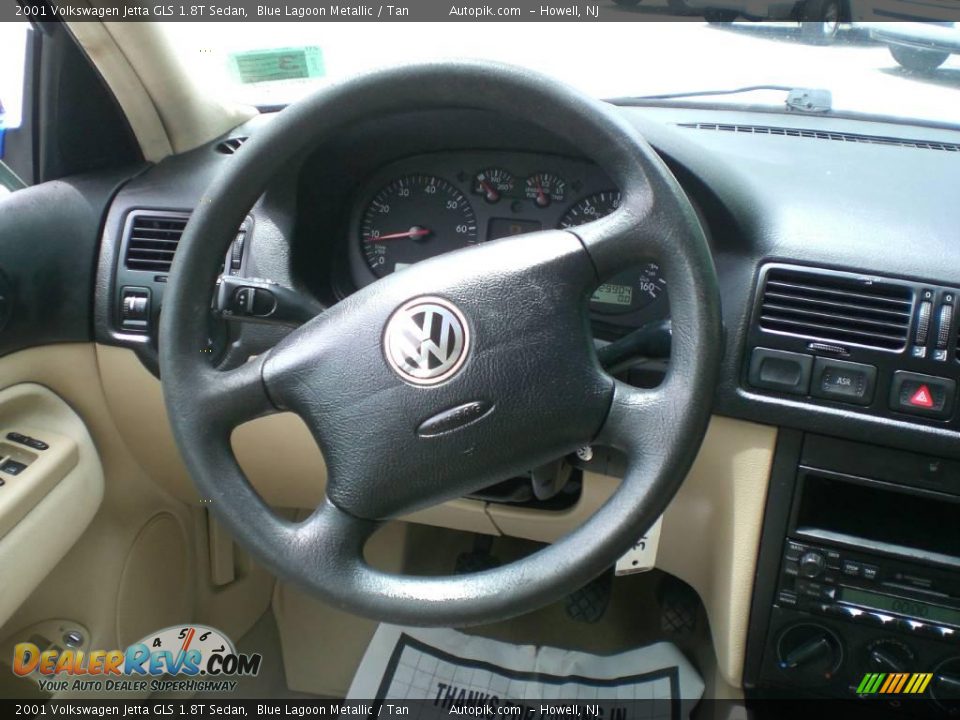 2001 Volkswagen Jetta GLS 1.8T Sedan Blue Lagoon Metallic / Tan Photo #14