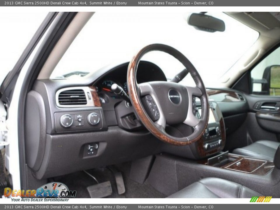 2013 GMC Sierra 2500HD Denali Crew Cab 4x4 Summit White / Ebony Photo #10