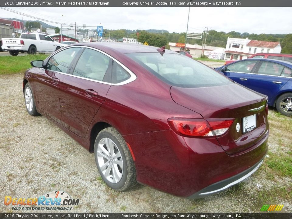 2016 Chrysler 200 Limited Velvet Red Pearl / Black/Linen Photo #3