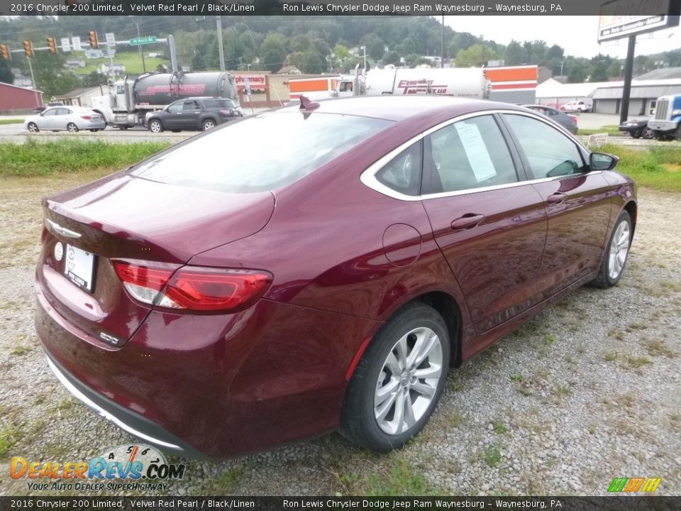 2016 Chrysler 200 Limited Velvet Red Pearl / Black/Linen Photo #5