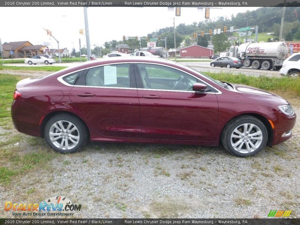 2016 Chrysler 200 Limited Velvet Red Pearl / Black/Linen Photo #6