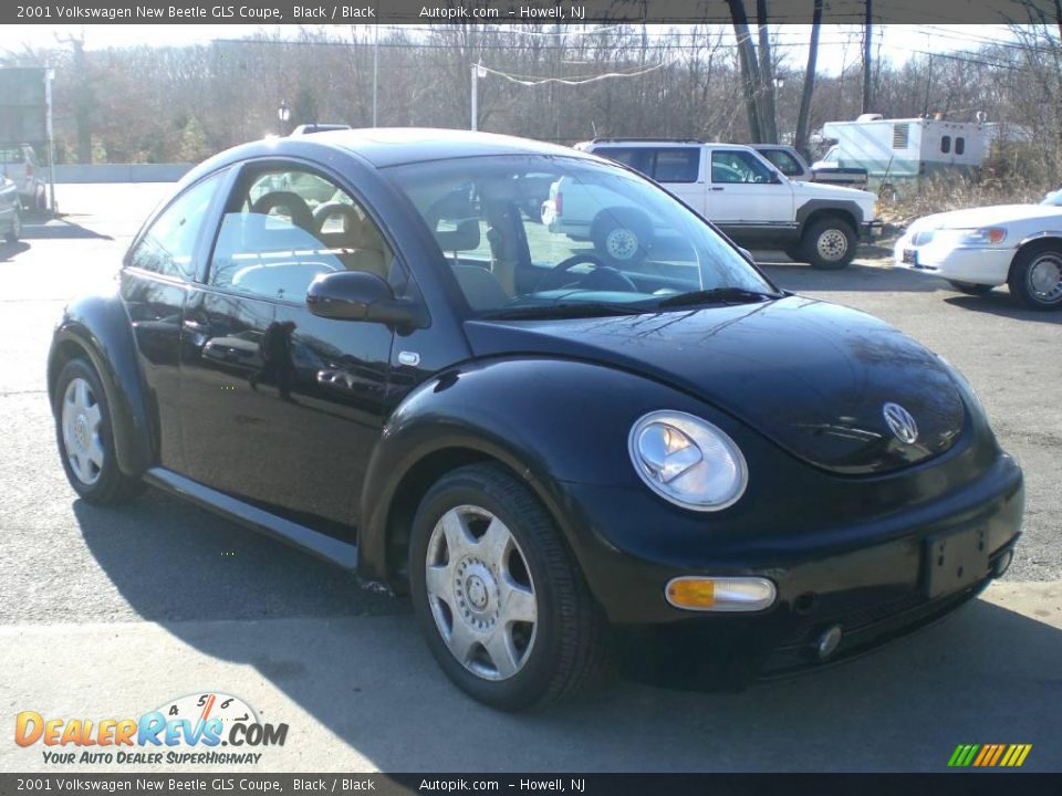 2001 Volkswagen New Beetle GLS Coupe Black / Black Photo #2