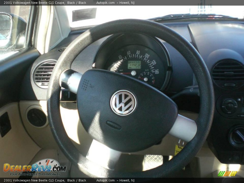 2001 Volkswagen New Beetle GLS Coupe Black / Black Photo #15