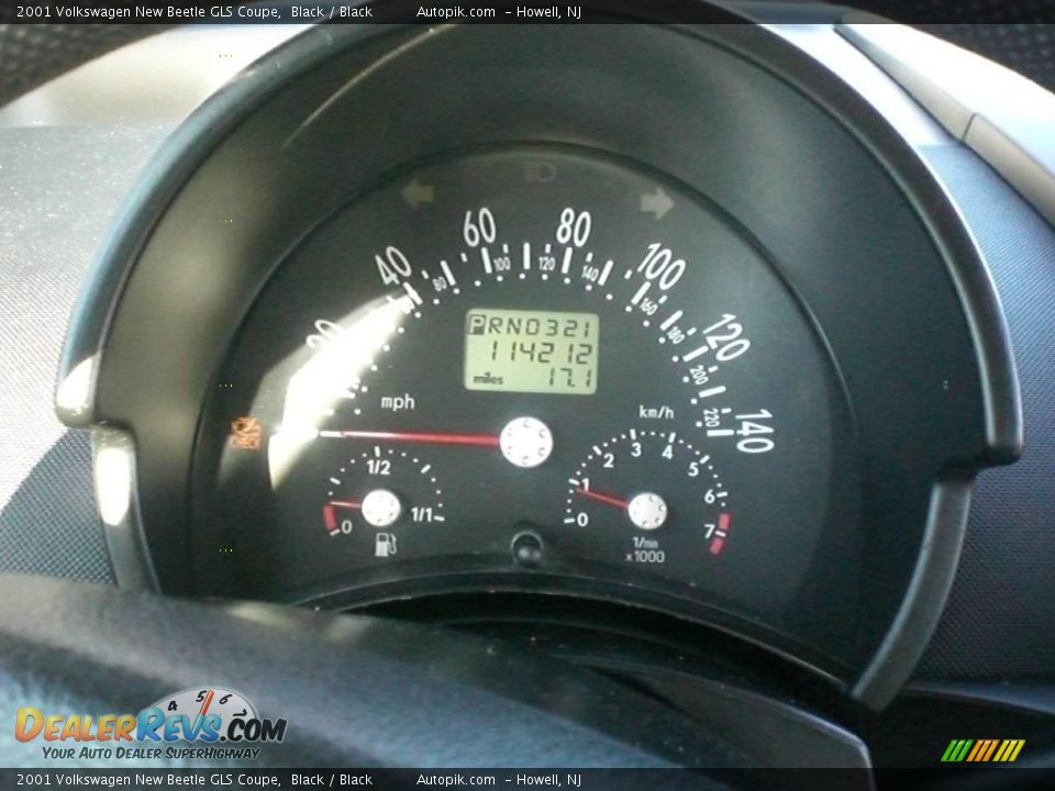 2001 Volkswagen New Beetle GLS Coupe Black / Black Photo #16