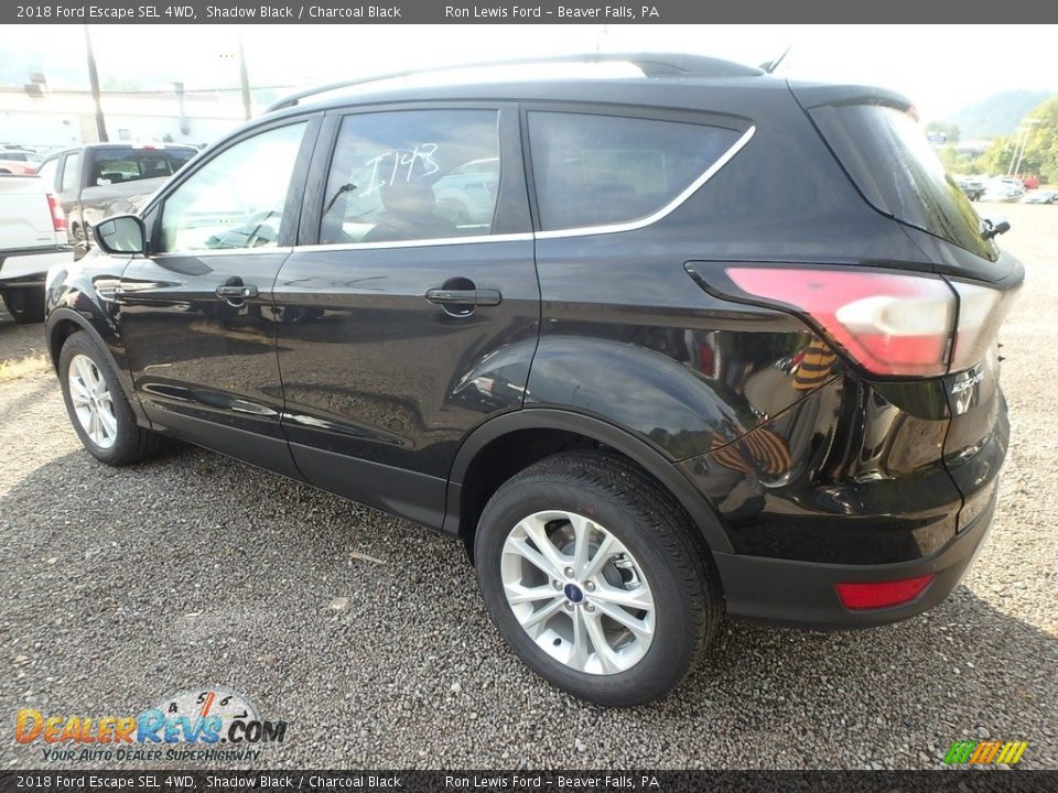 2018 Ford Escape SEL 4WD Shadow Black / Charcoal Black Photo #5