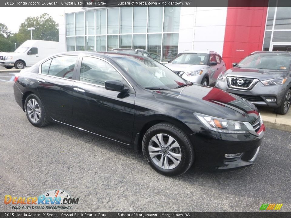 2015 Honda Accord LX Sedan Crystal Black Pearl / Gray Photo #1