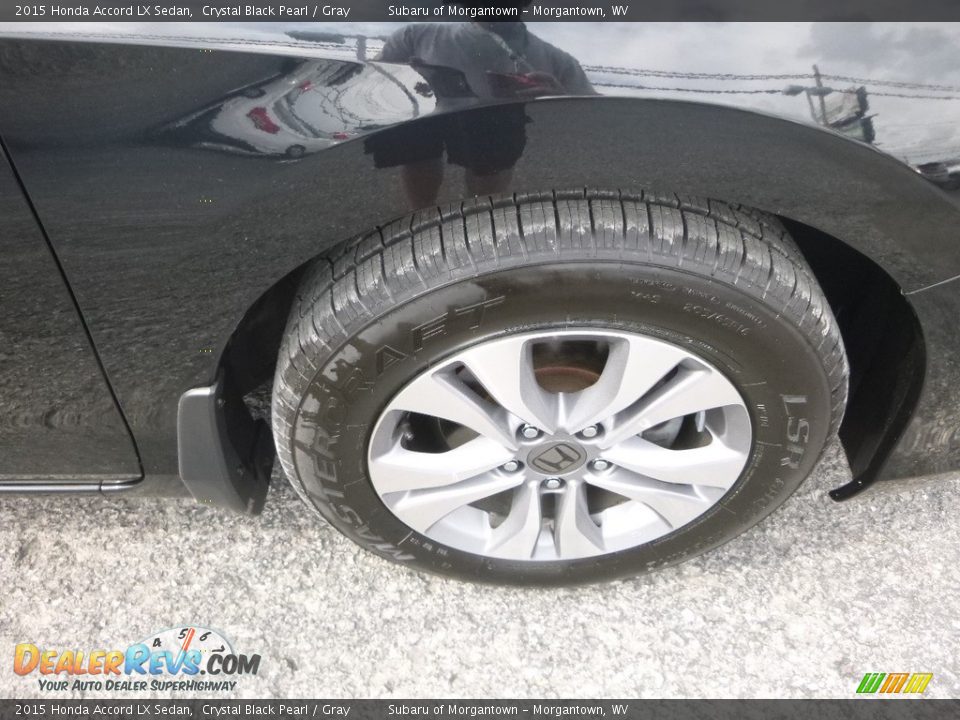 2015 Honda Accord LX Sedan Crystal Black Pearl / Gray Photo #2