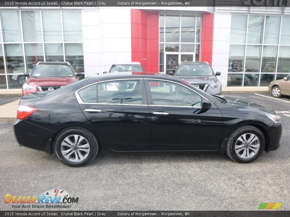 2015 Honda Accord LX Sedan Crystal Black Pearl / Gray Photo #3