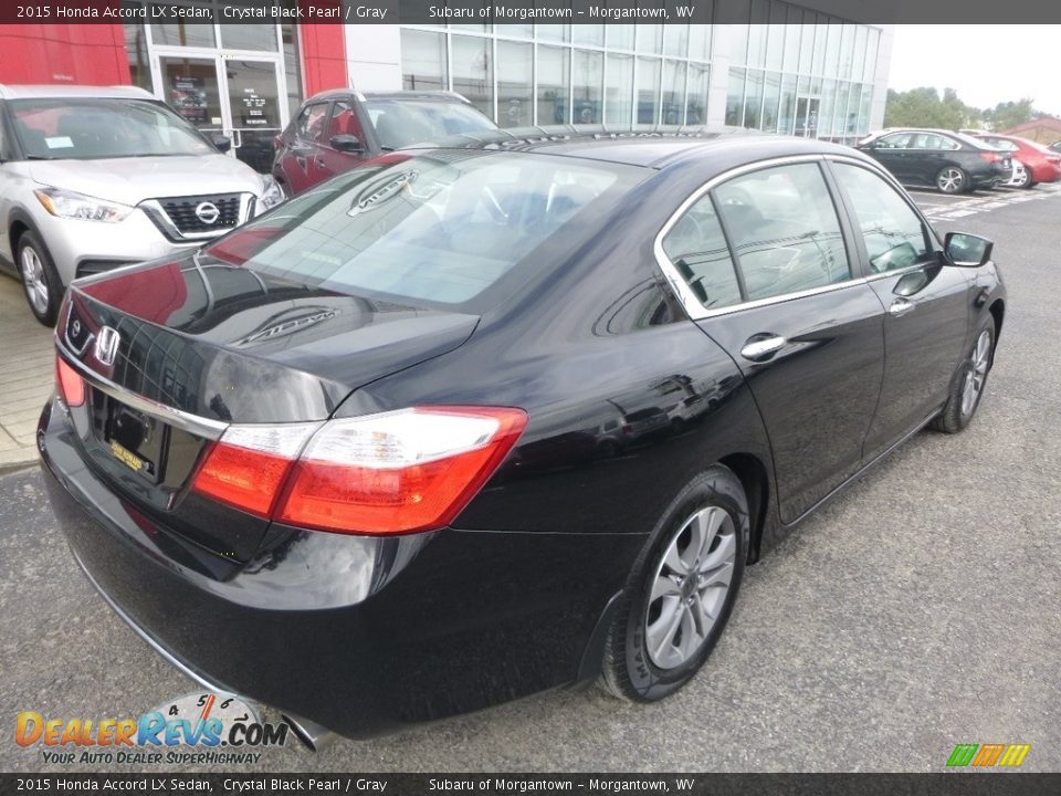 2015 Honda Accord LX Sedan Crystal Black Pearl / Gray Photo #4