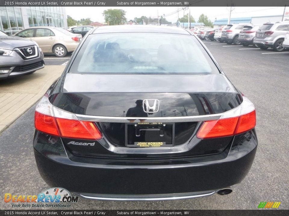 2015 Honda Accord LX Sedan Crystal Black Pearl / Gray Photo #5