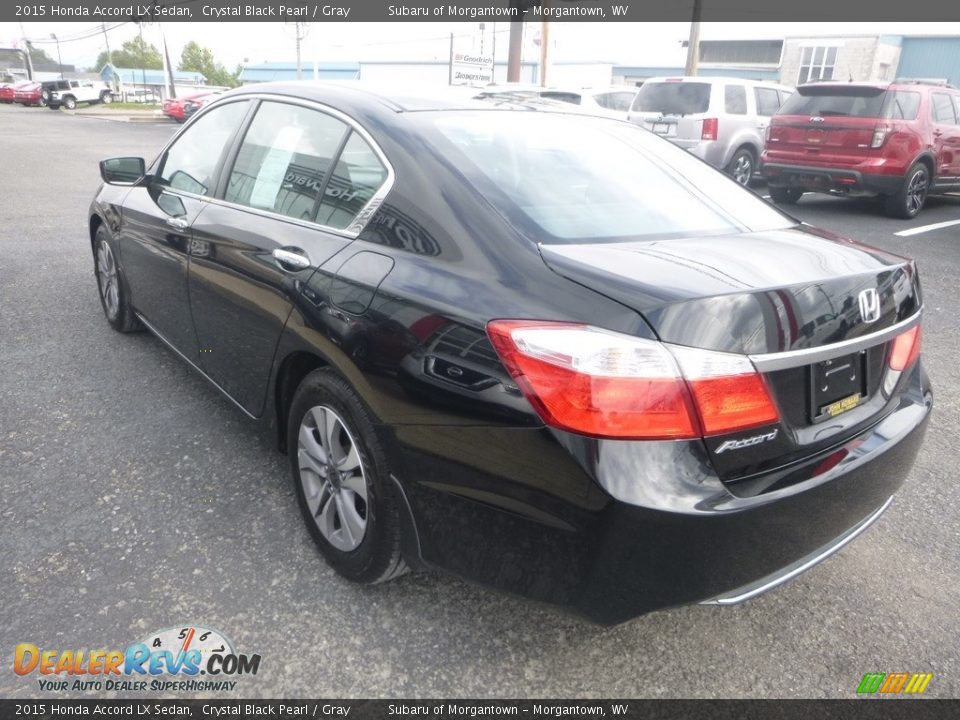 2015 Honda Accord LX Sedan Crystal Black Pearl / Gray Photo #6