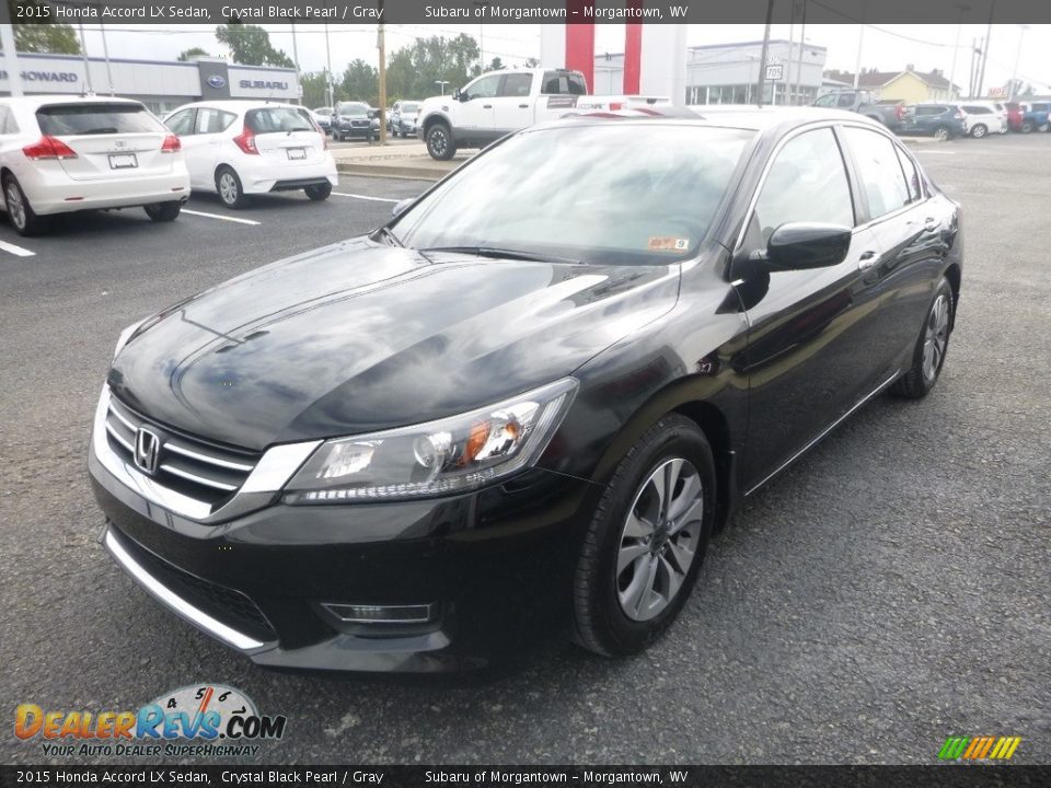2015 Honda Accord LX Sedan Crystal Black Pearl / Gray Photo #7