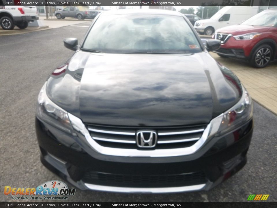 2015 Honda Accord LX Sedan Crystal Black Pearl / Gray Photo #8