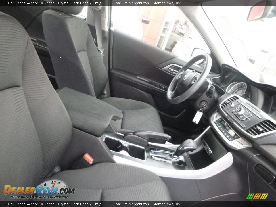 2015 Honda Accord LX Sedan Crystal Black Pearl / Gray Photo #9
