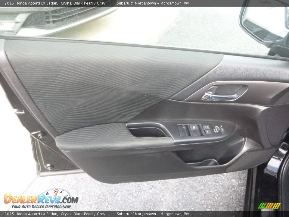 2015 Honda Accord LX Sedan Crystal Black Pearl / Gray Photo #12