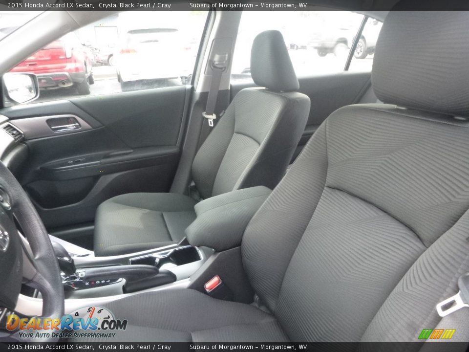 2015 Honda Accord LX Sedan Crystal Black Pearl / Gray Photo #13