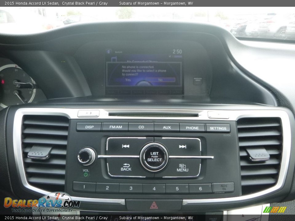 2015 Honda Accord LX Sedan Crystal Black Pearl / Gray Photo #15
