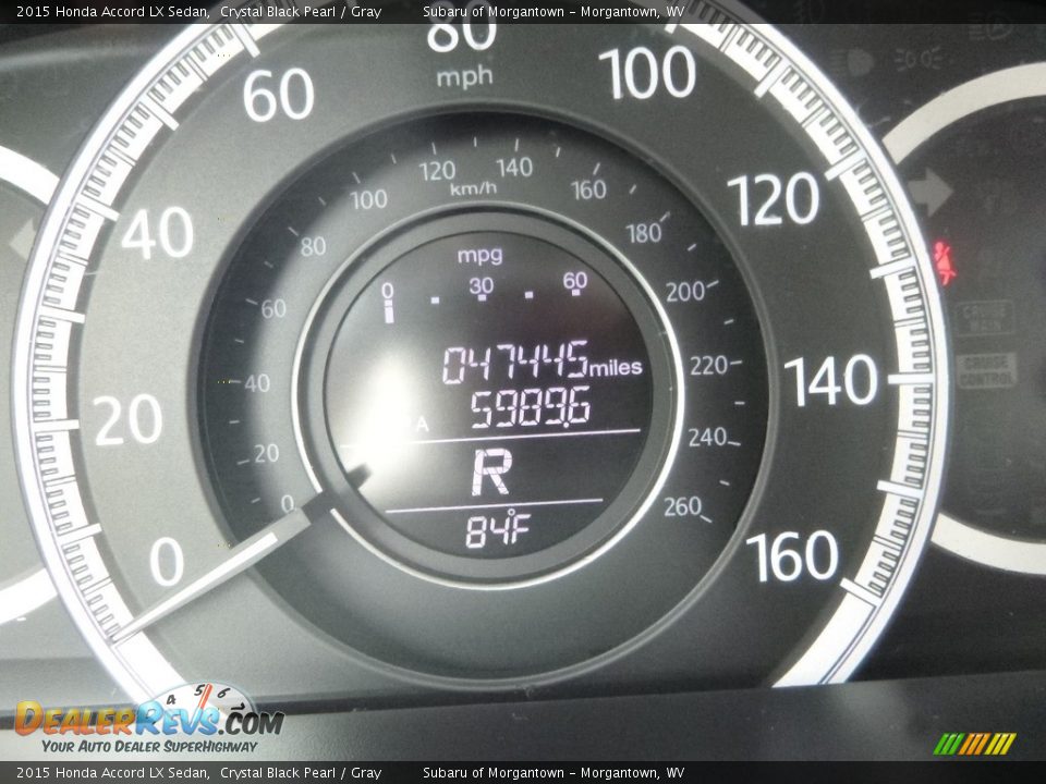 2015 Honda Accord LX Sedan Crystal Black Pearl / Gray Photo #17
