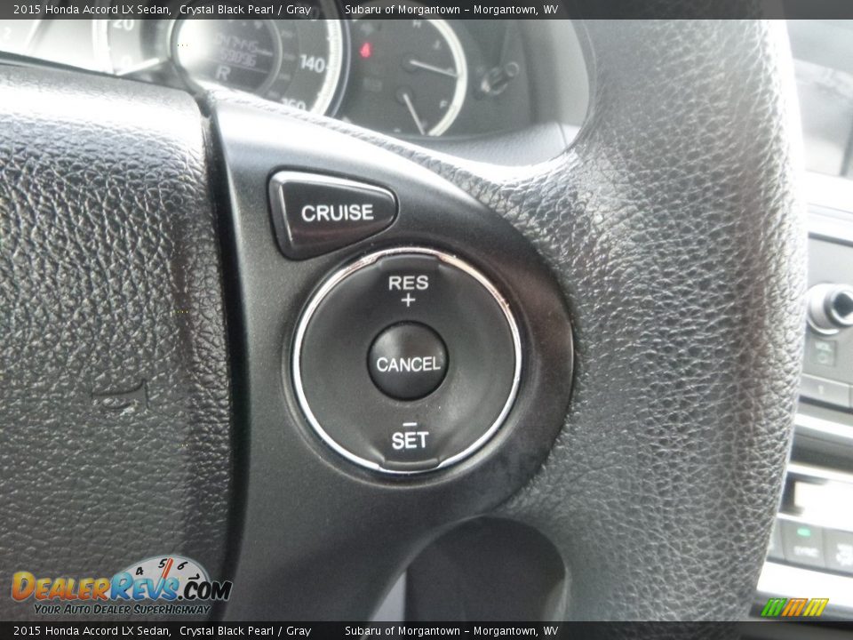 2015 Honda Accord LX Sedan Crystal Black Pearl / Gray Photo #18
