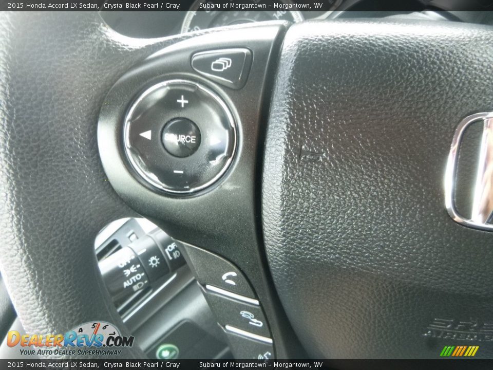 2015 Honda Accord LX Sedan Crystal Black Pearl / Gray Photo #19