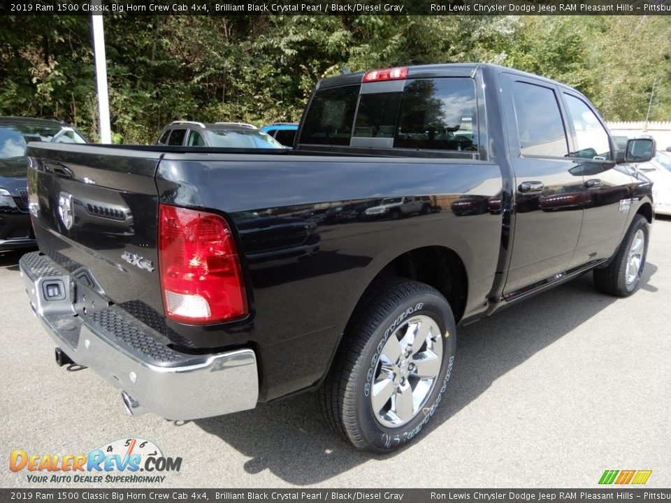 2019 Ram 1500 Classic Big Horn Crew Cab 4x4 Brilliant Black Crystal Pearl / Black/Diesel Gray Photo #5