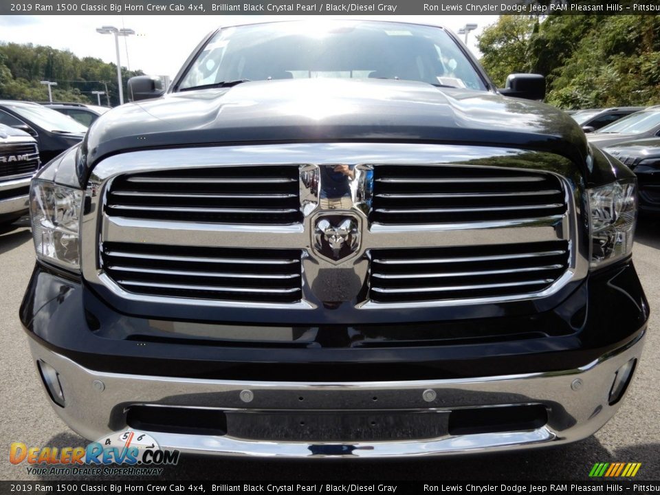 2019 Ram 1500 Classic Big Horn Crew Cab 4x4 Brilliant Black Crystal Pearl / Black/Diesel Gray Photo #7