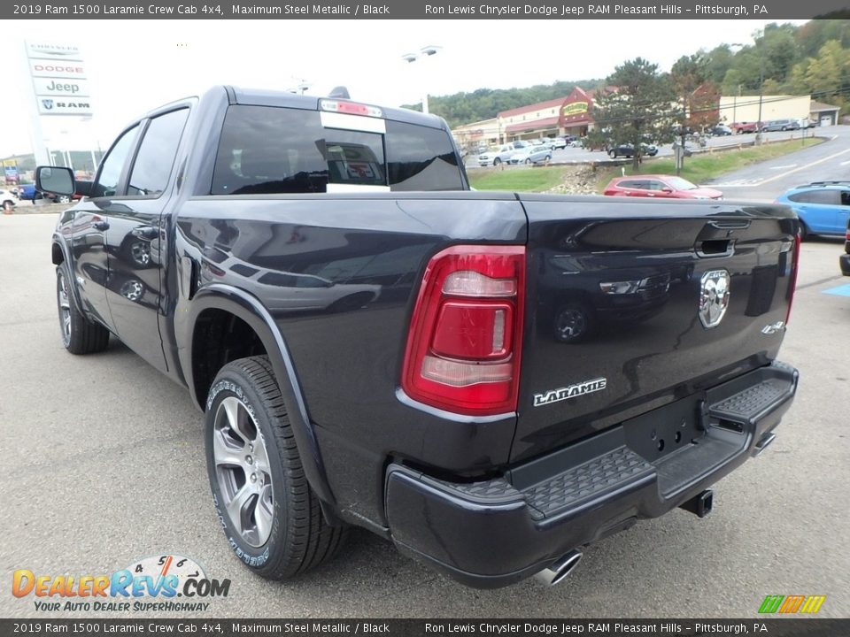 2019 Ram 1500 Laramie Crew Cab 4x4 Maximum Steel Metallic / Black Photo #3