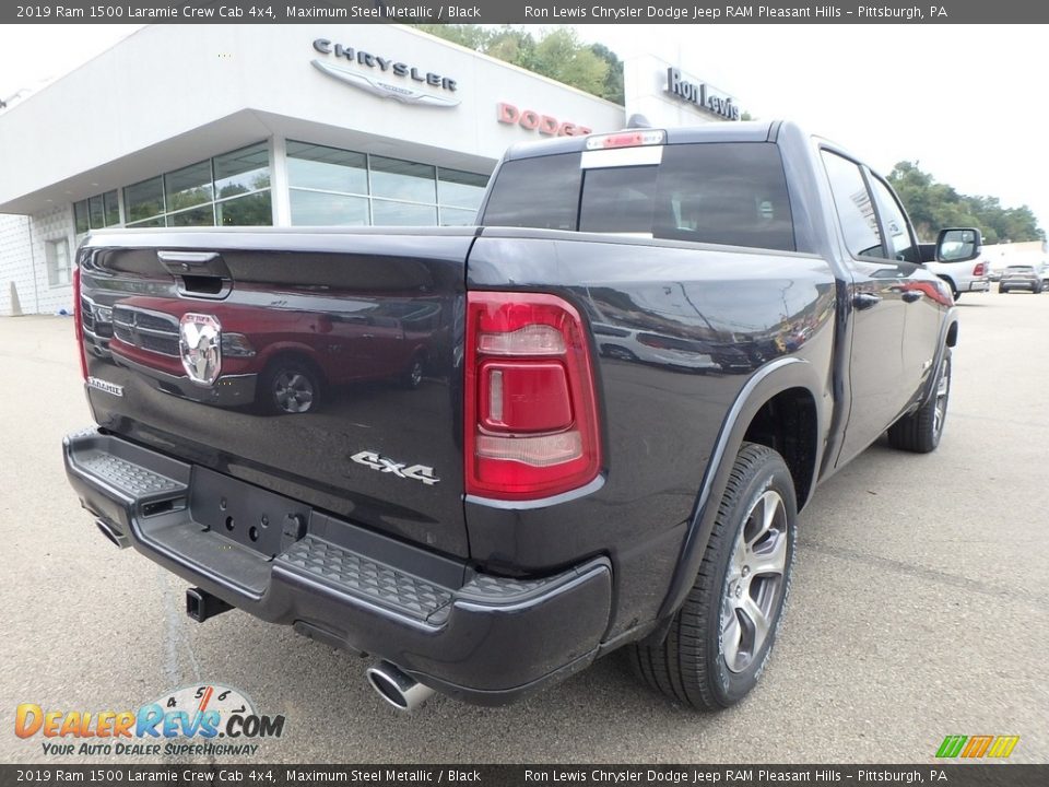 2019 Ram 1500 Laramie Crew Cab 4x4 Maximum Steel Metallic / Black Photo #5