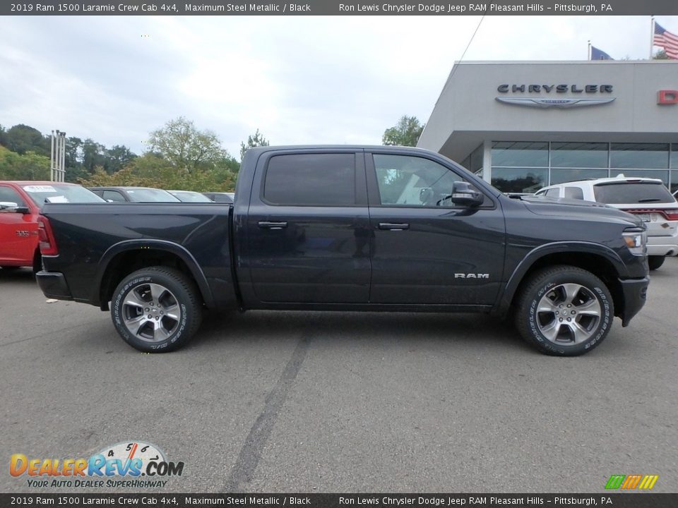 2019 Ram 1500 Laramie Crew Cab 4x4 Maximum Steel Metallic / Black Photo #6