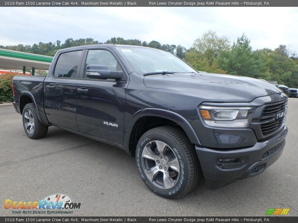 2019 Ram 1500 Laramie Crew Cab 4x4 Maximum Steel Metallic / Black Photo #7
