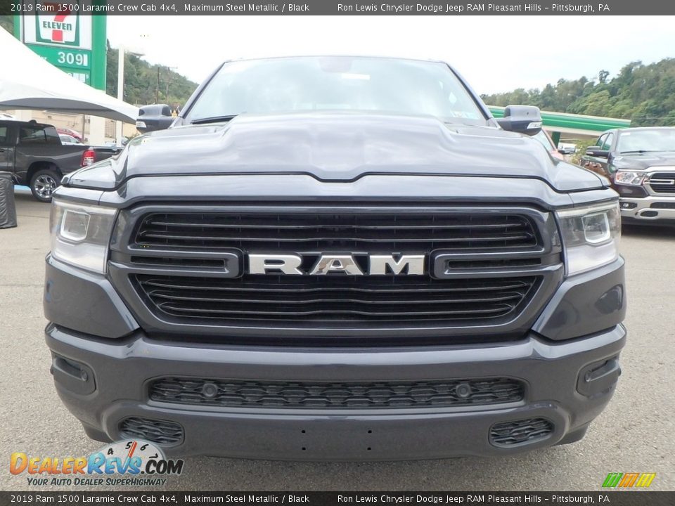 2019 Ram 1500 Laramie Crew Cab 4x4 Maximum Steel Metallic / Black Photo #8