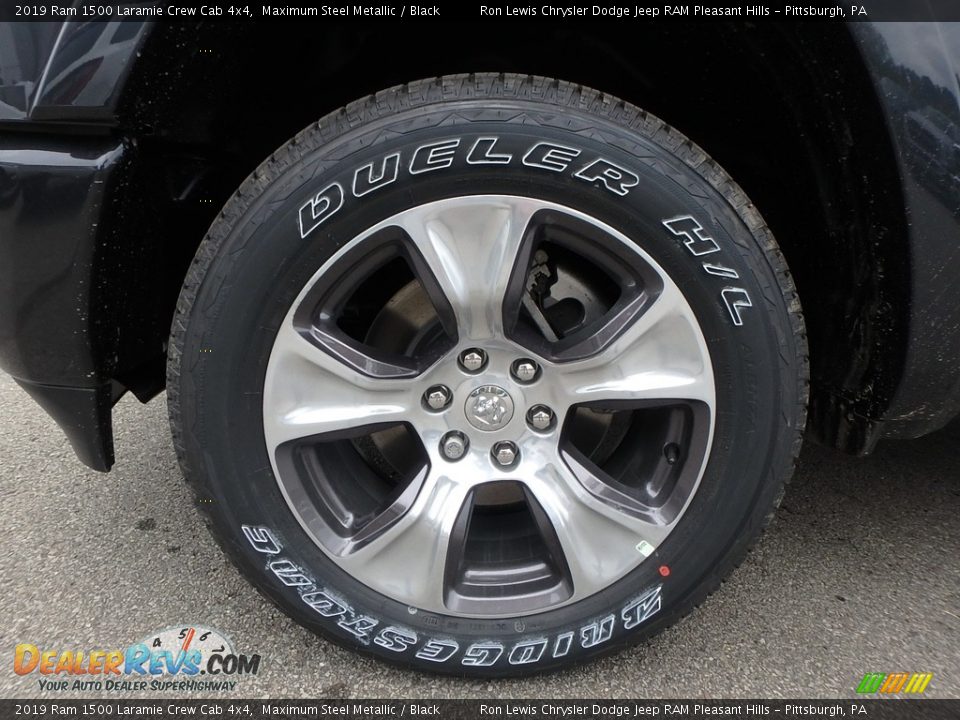 2019 Ram 1500 Laramie Crew Cab 4x4 Maximum Steel Metallic / Black Photo #9