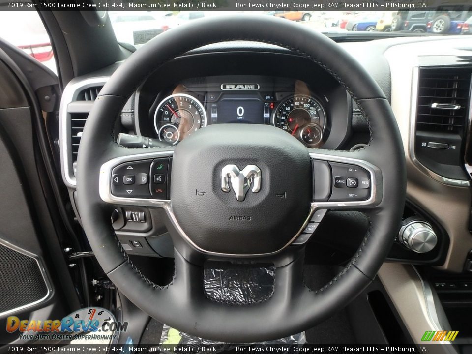 2019 Ram 1500 Laramie Crew Cab 4x4 Maximum Steel Metallic / Black Photo #18