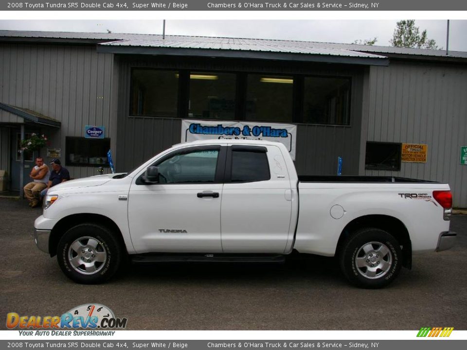 2008 Toyota Tundra SR5 Double Cab 4x4 Super White / Beige Photo #2