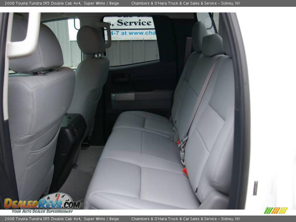 2008 Toyota Tundra SR5 Double Cab 4x4 Super White / Beige Photo #5