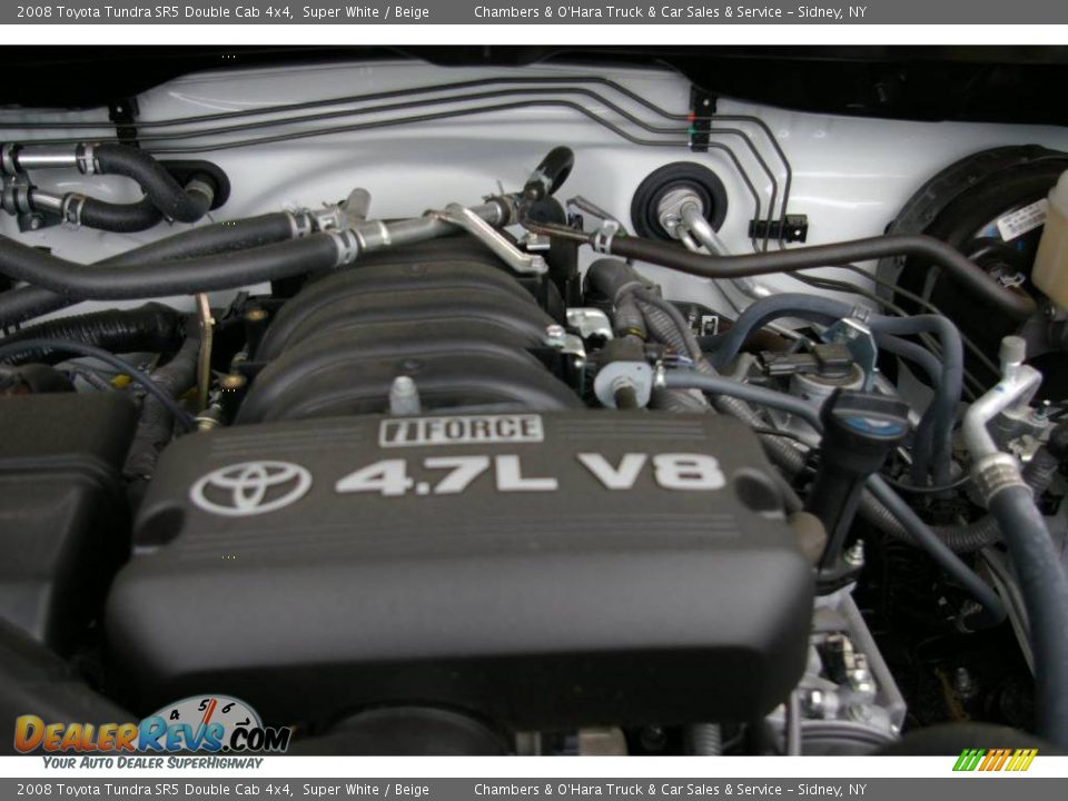 2008 Toyota Tundra SR5 Double Cab 4x4 Super White / Beige Photo #13