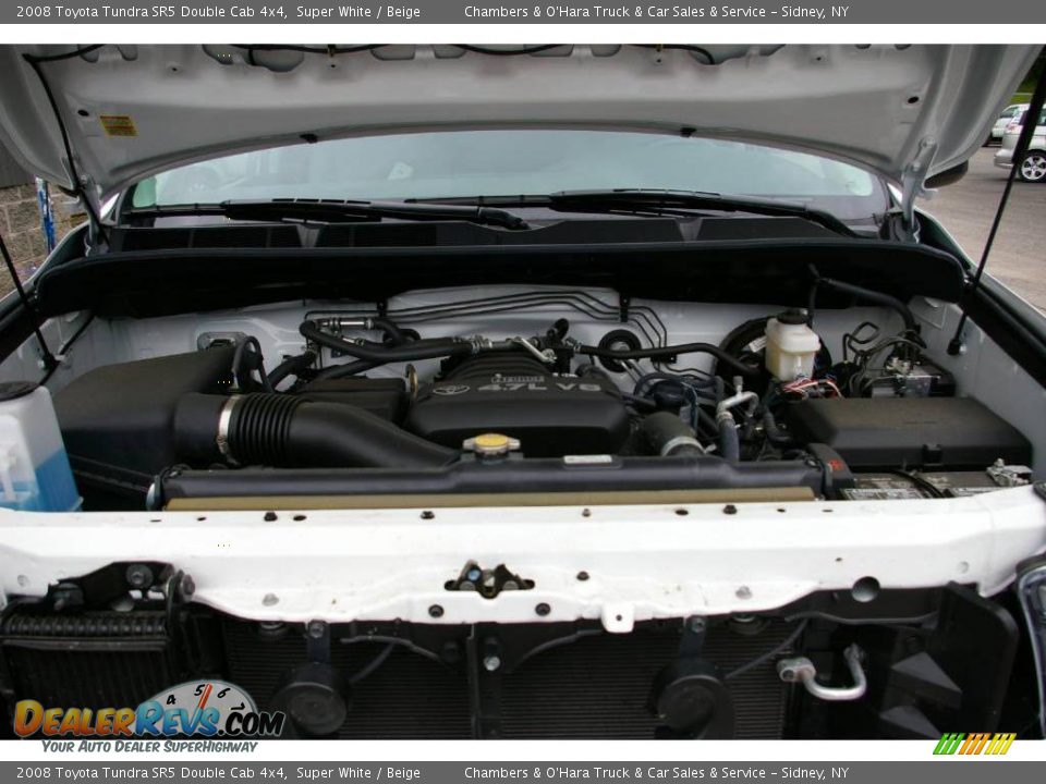 2008 Toyota Tundra SR5 Double Cab 4x4 Super White / Beige Photo #14