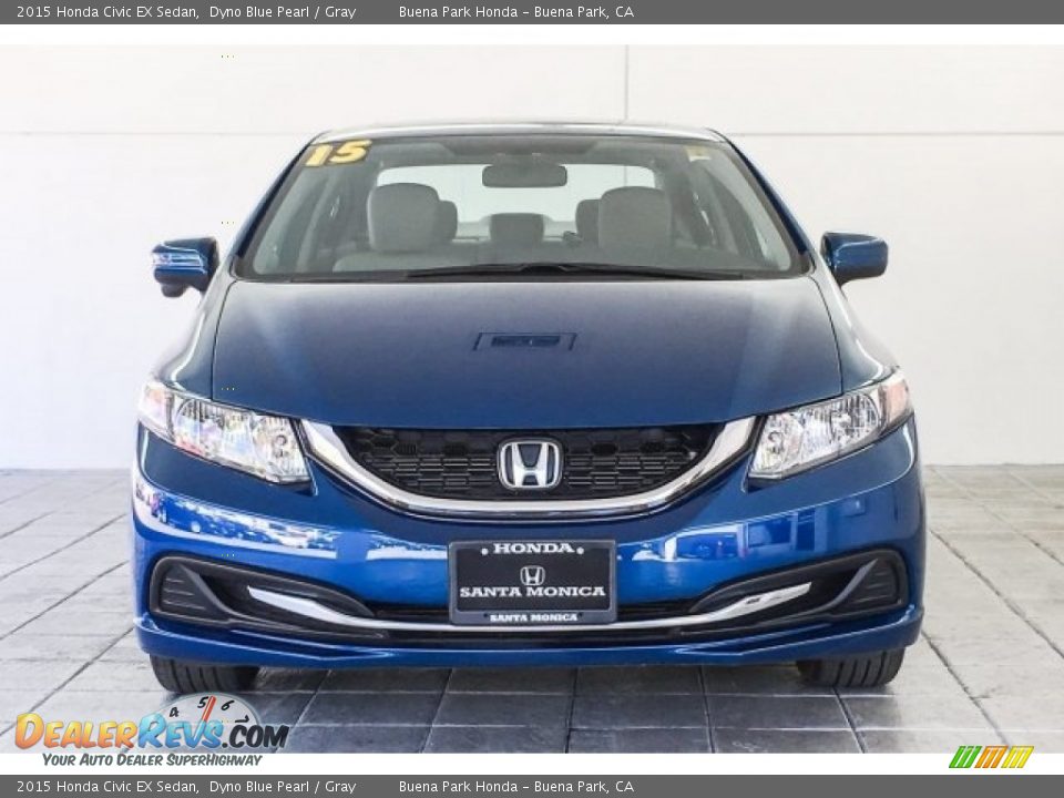 2015 Honda Civic EX Sedan Dyno Blue Pearl / Gray Photo #2