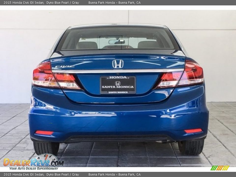 2015 Honda Civic EX Sedan Dyno Blue Pearl / Gray Photo #3